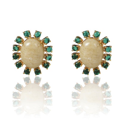 Yellow Aventurine and emerald colour tops