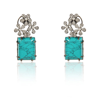 Turquoise statement earrings