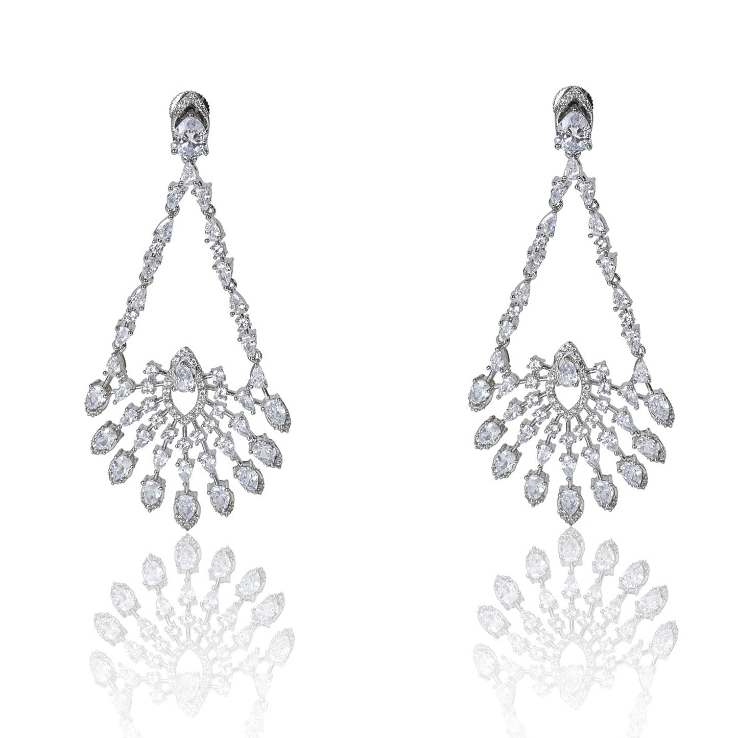 Diamante Cubic Zirconia Dangler earrings