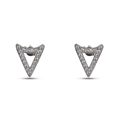 Dainty zirconia 92.5 sterling silver stud earring