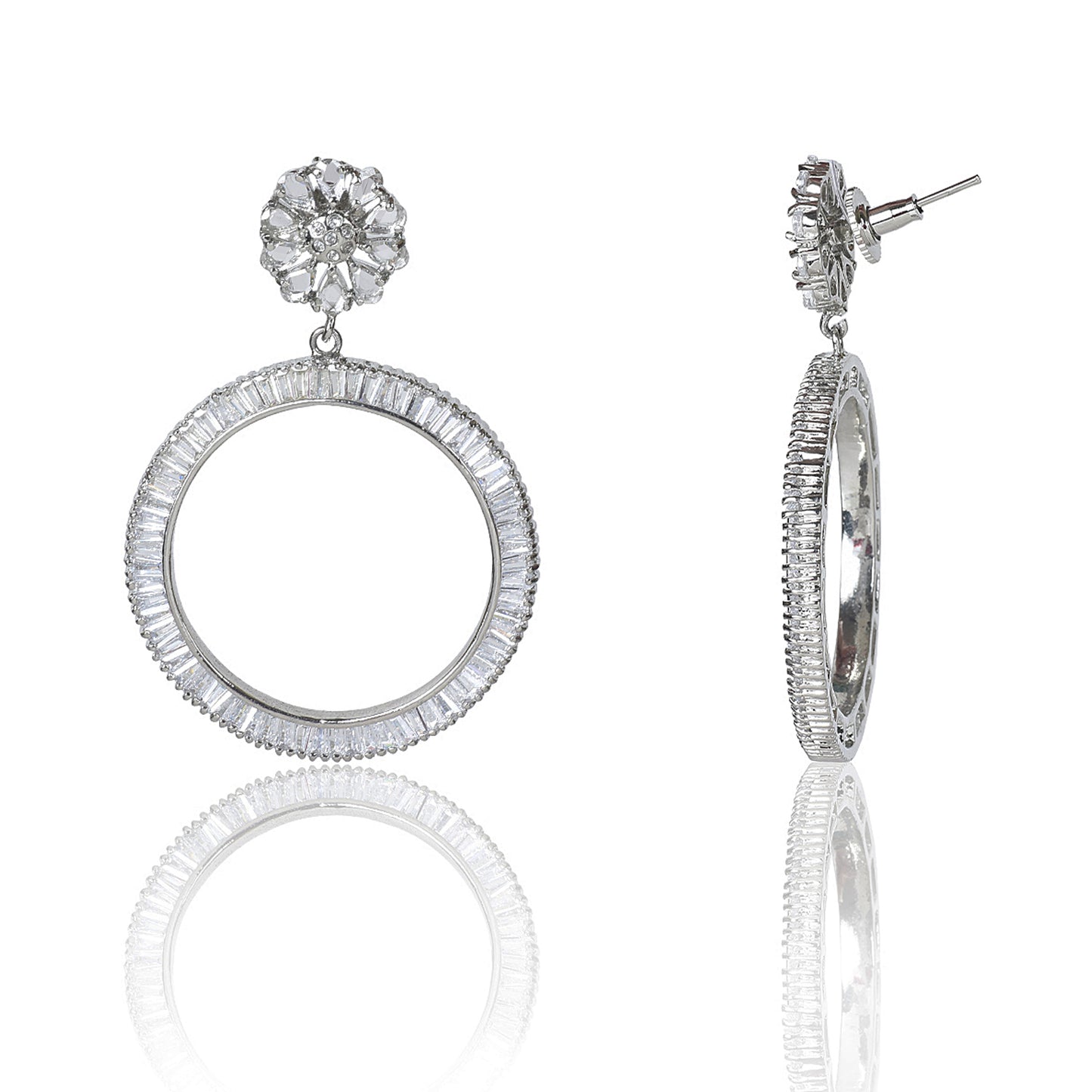 Diamante round danglers