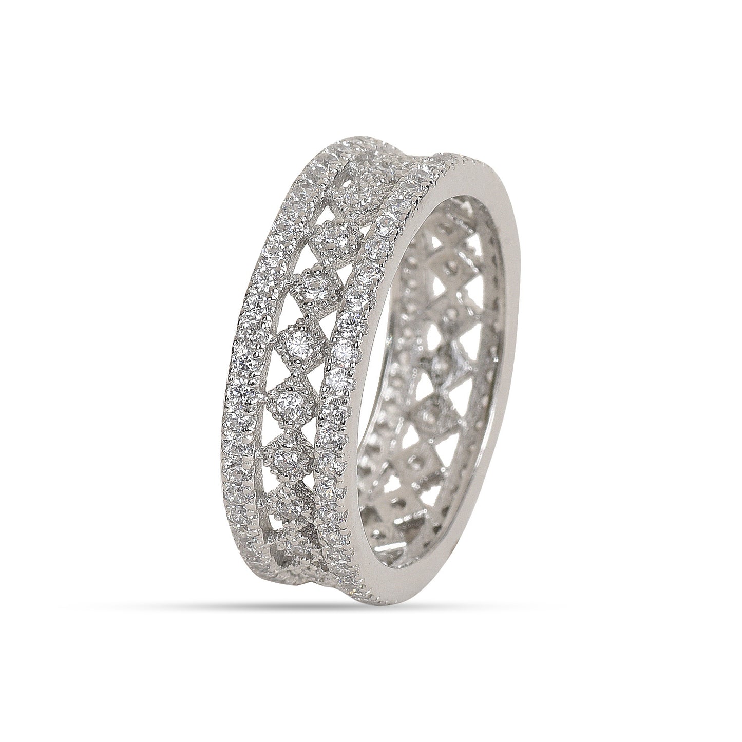 Trendy 92.5 Sterling silver band ring