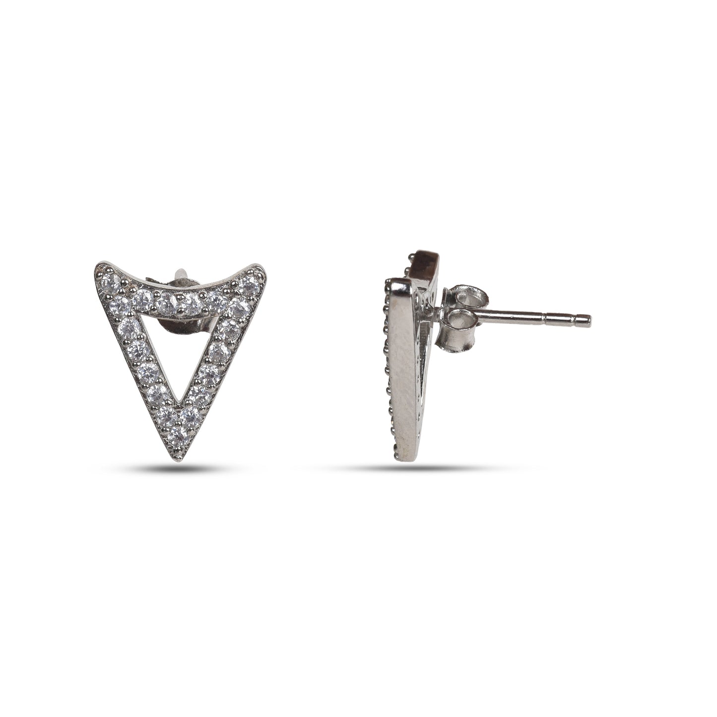 Dainty zirconia 92.5 sterling silver stud earring