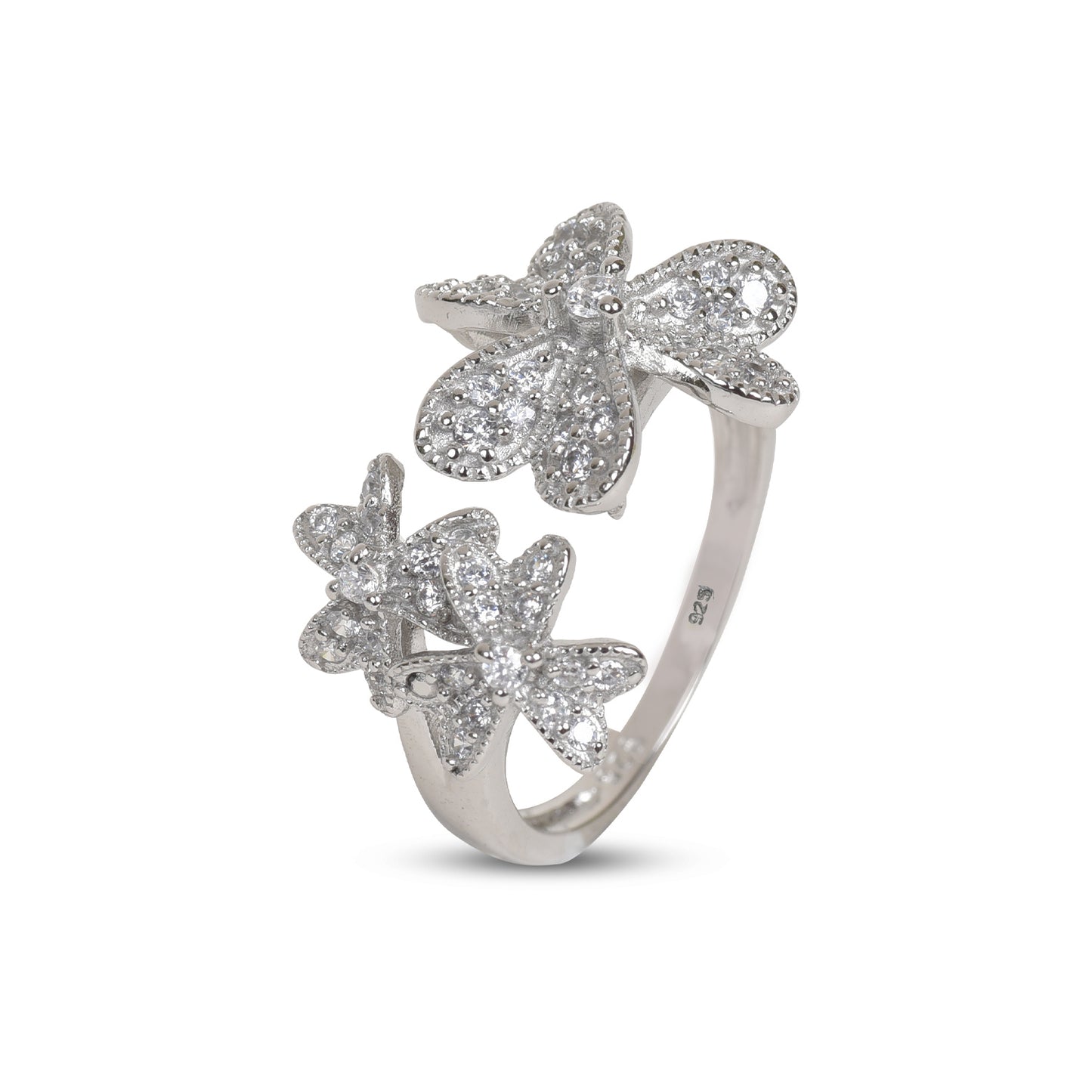 Flower 92.5 sterling silver ring