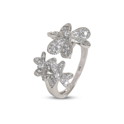 Flower 92.5 sterling silver ring