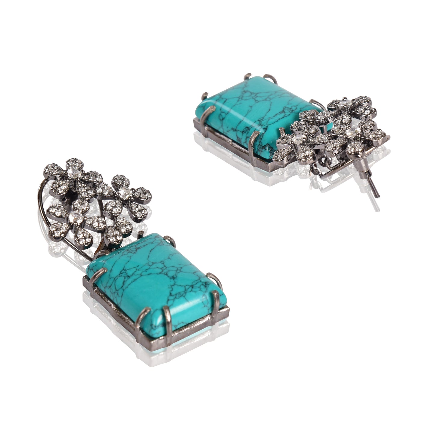 Turquoise statement earrings