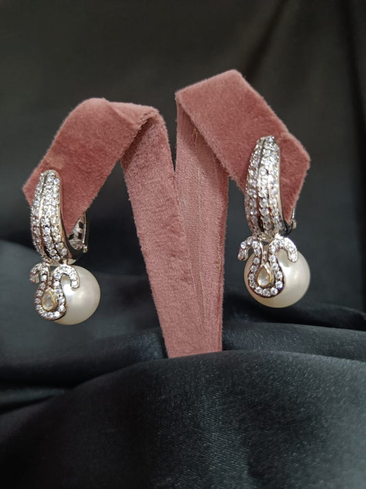 Victorian pearl bali earring