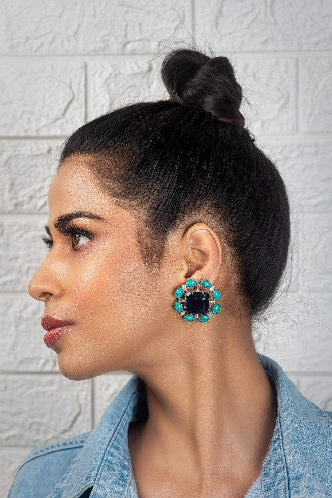 Turquoise and Blue tops earrings