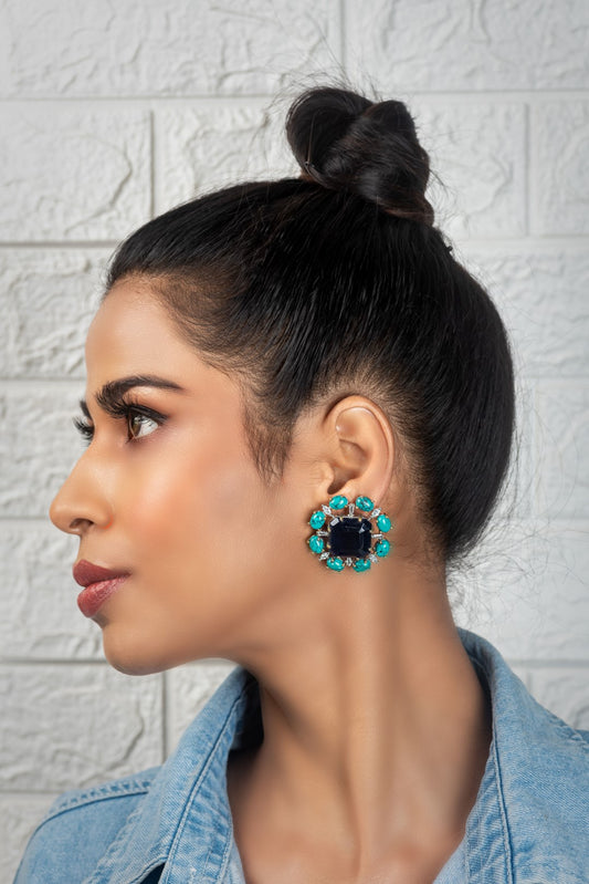 Turquoise and Blue tops earrings