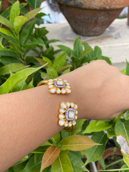 Kundan and polki bracelet